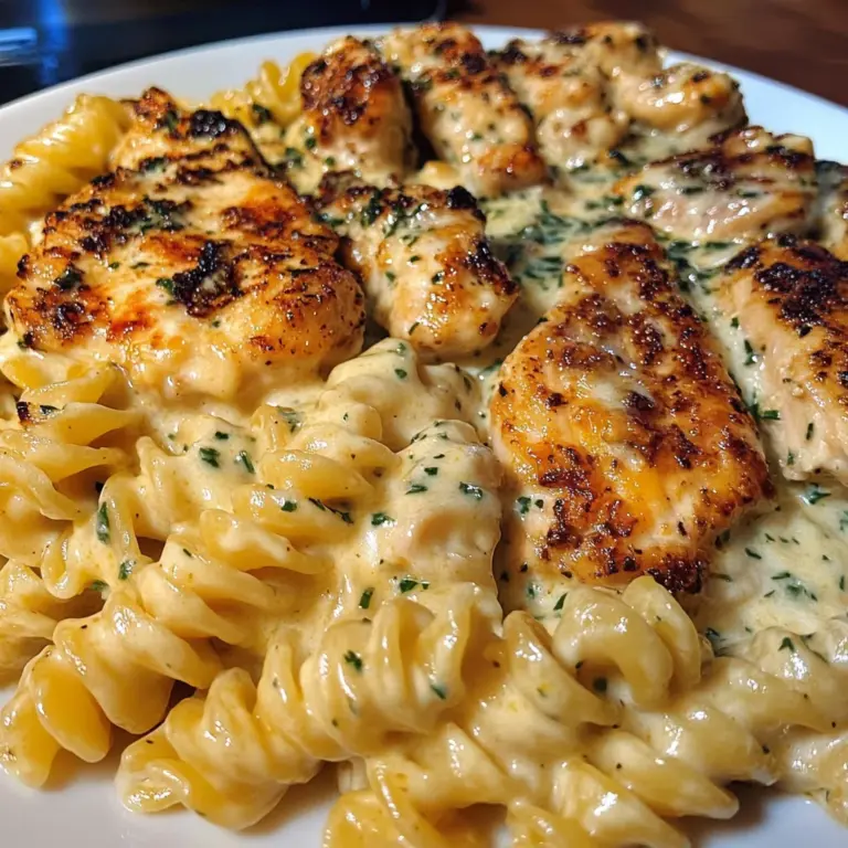 Creamy Garlic Butter Chicken with Twisted Cheddar Pasta