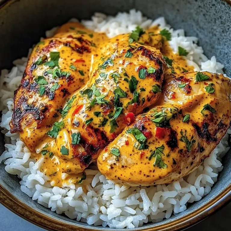 Creamy Peri-Peri Chicken Over Garlic Rice