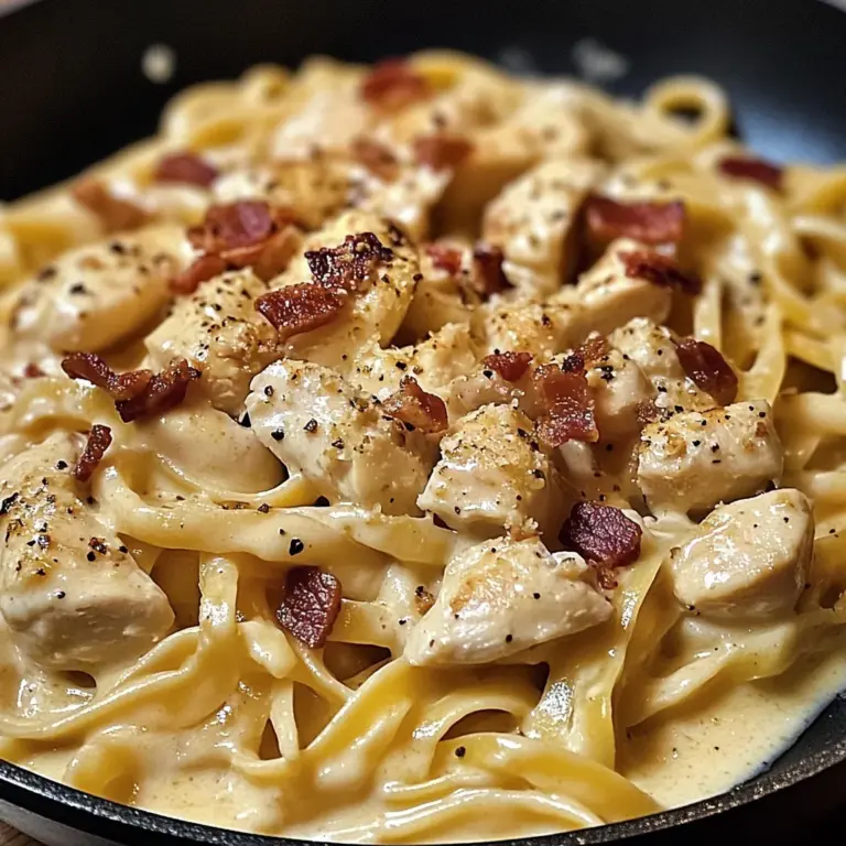Creamy Skillet Chicken Carbonara with Bacon