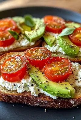 Creamy Tomato & Avocado Toast with Cottage Cheese