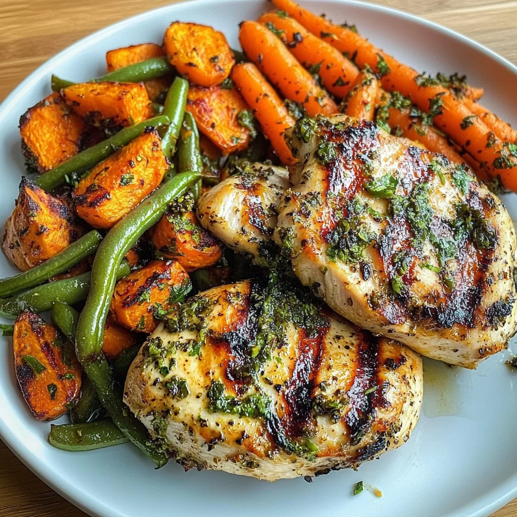 Grilled Chicken with Sautéed Mixed Veggies & Roasted Roots