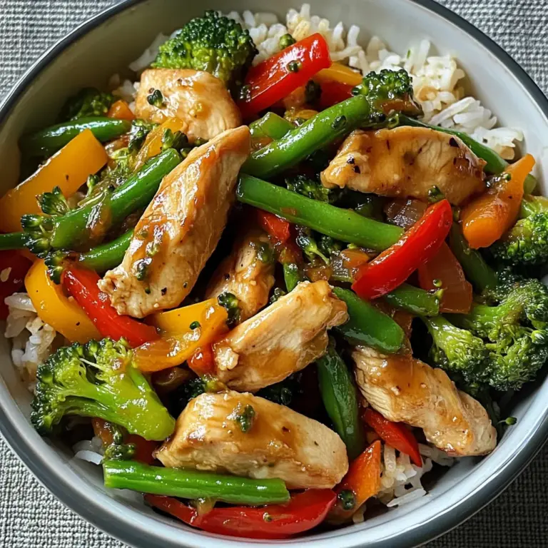 Healthy Chicken and Veggie Stir-Fry with Mixed Rice
