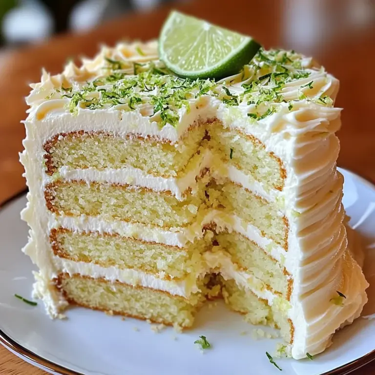 Key Lime Cake with Key Lime Cream Cheese Frosting