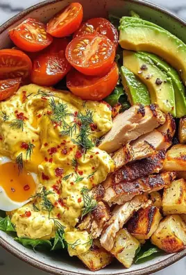 Protein Power Bowl with Avocado, Eggs, and Chicken