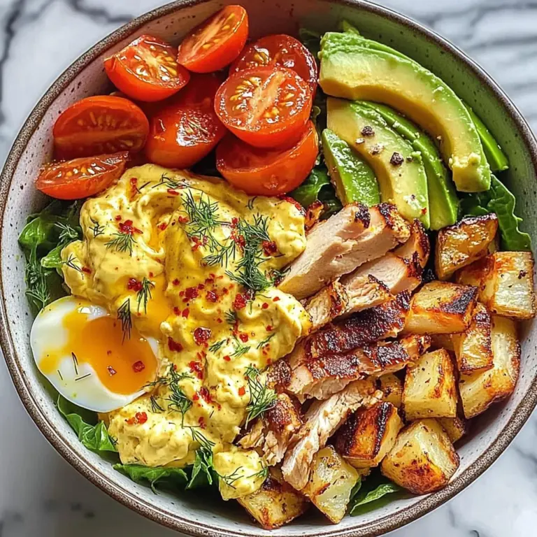 Protein Power Bowl with Avocado, Eggs, and Chicken