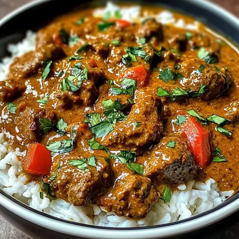Slow-Simmered Beef Curry in Creamy Coconut Sauce