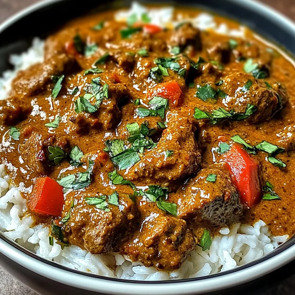 Slow-Simmered Beef Curry in Creamy Coconut Sauce