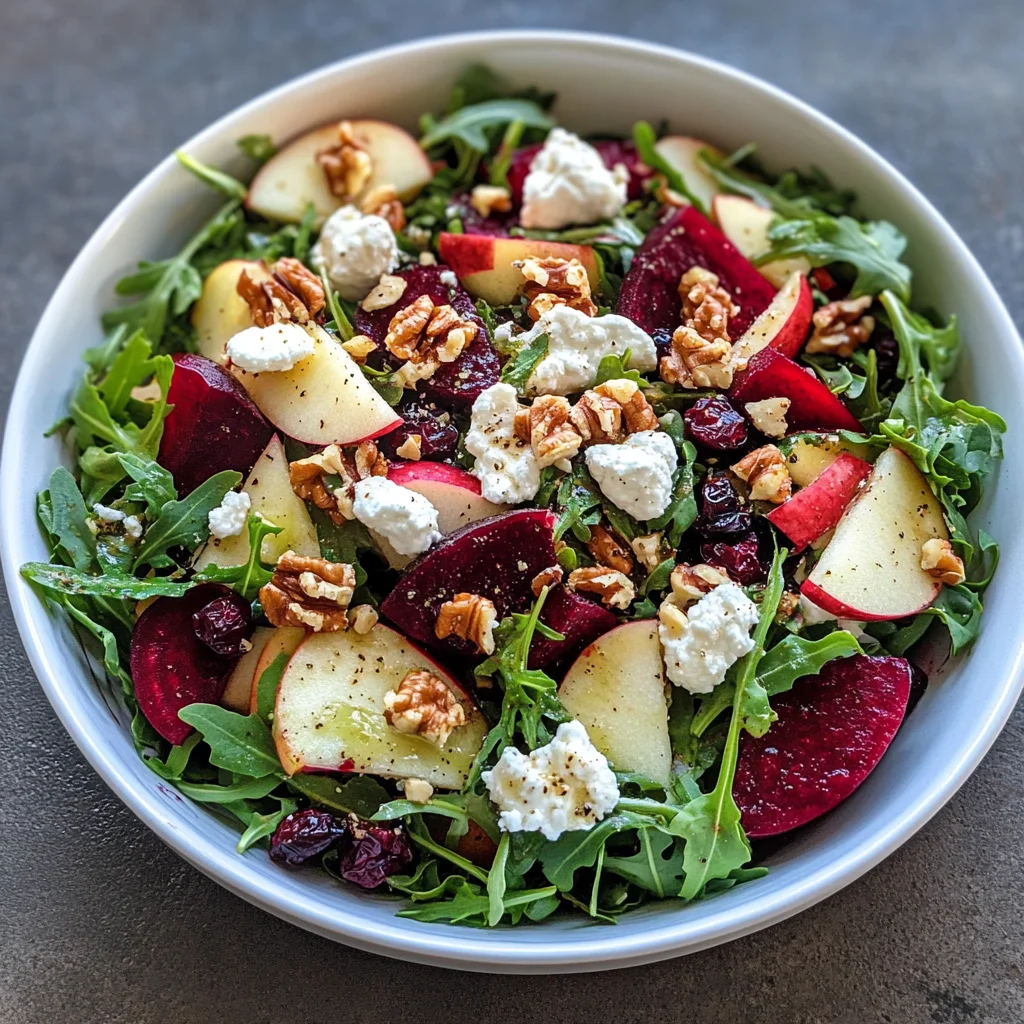 Beet and Goat Cheese Arugula Salad