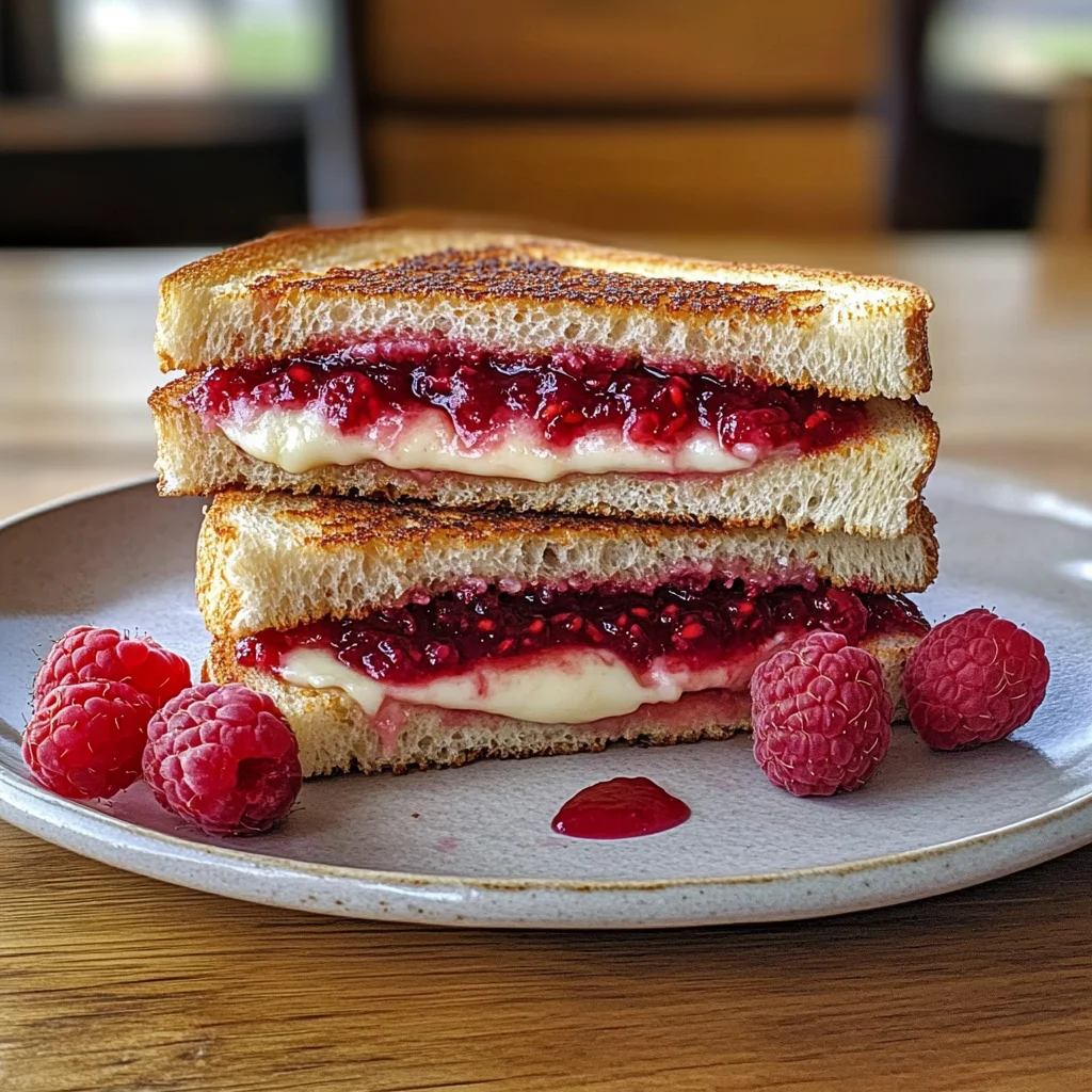 Brie & Raspberry Jam Grilled Cheese Sandwich