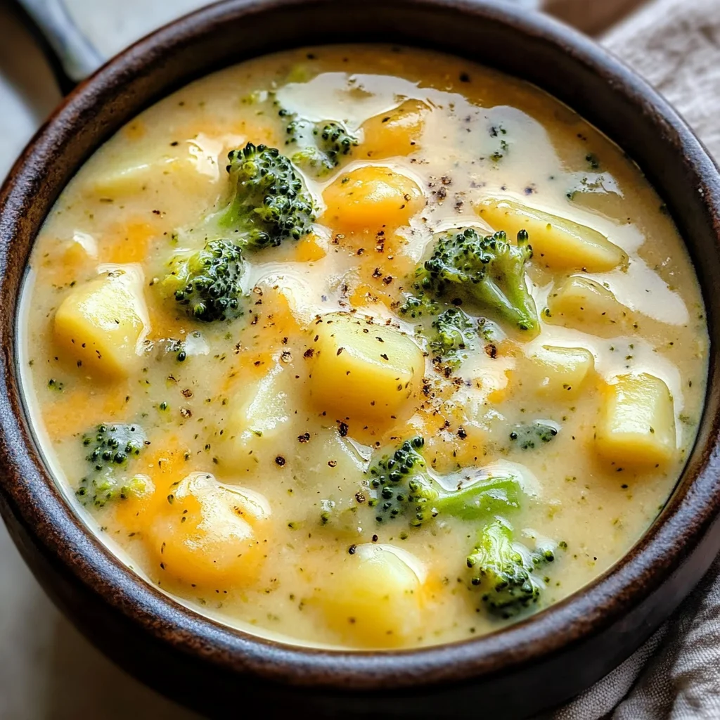 Broccoli Potato Cheese Soup Recipe