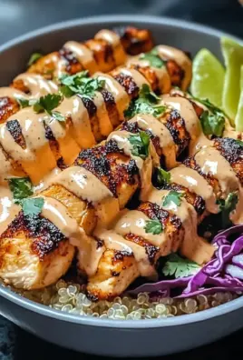 Chicken Quinoa Bowls with Coconut Lime Drizzle