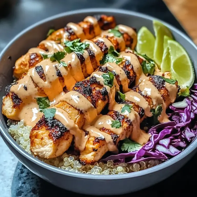 Chicken Quinoa Bowls with Coconut Lime Drizzle