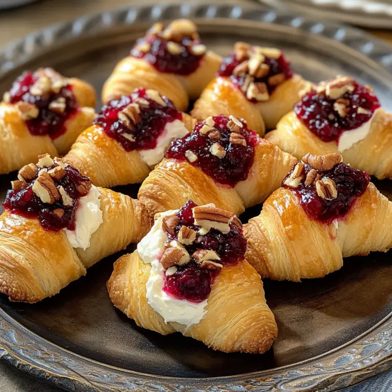 Cranberry Cream Cheese Crescent Bites