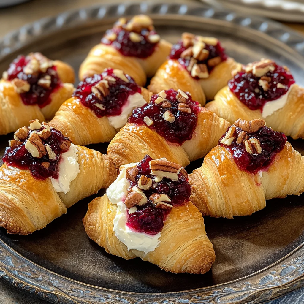 Cranberry Cream Cheese Crescent Bites