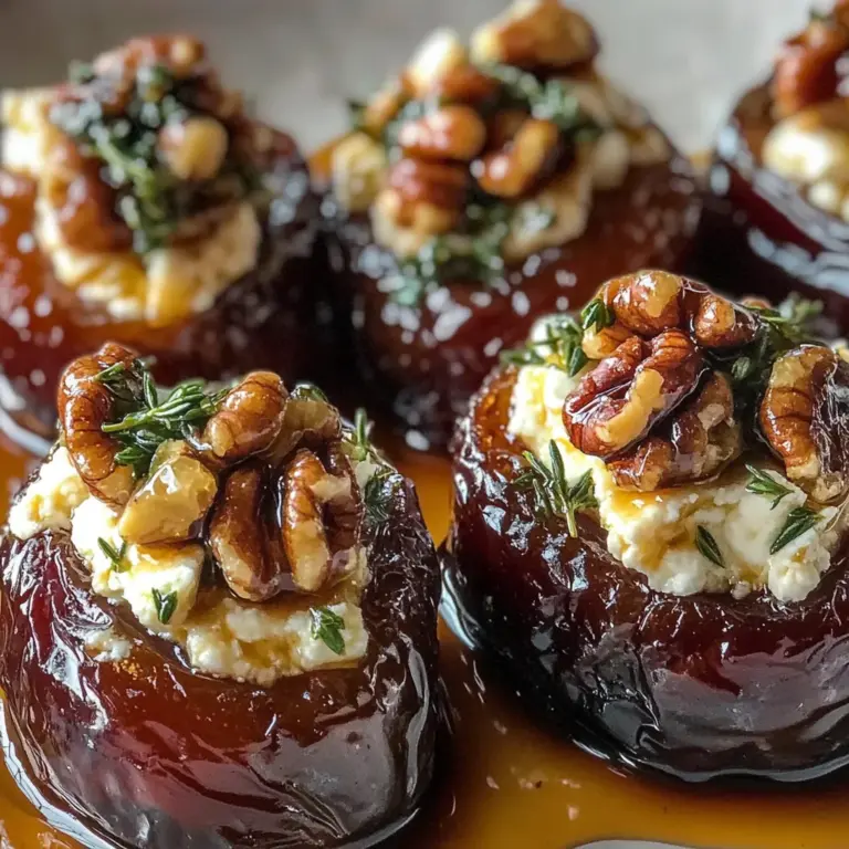 Feta-Parmesan Roasted Stuffed Dates with Honey-Walnut Herb Crunch
