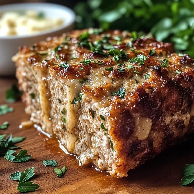 Juicy Garlic Parmesan Chicken Meatloaf: Comfort Food Delight