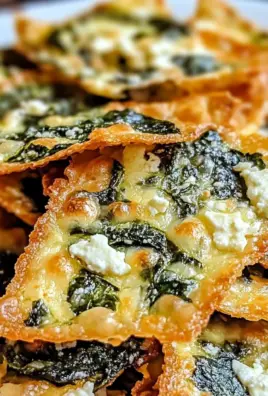 Mediterranean Spinach and Feta Cheese Crisps