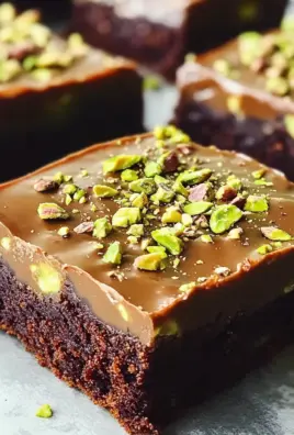 Pistachio Brownies with Pistachio Ganache