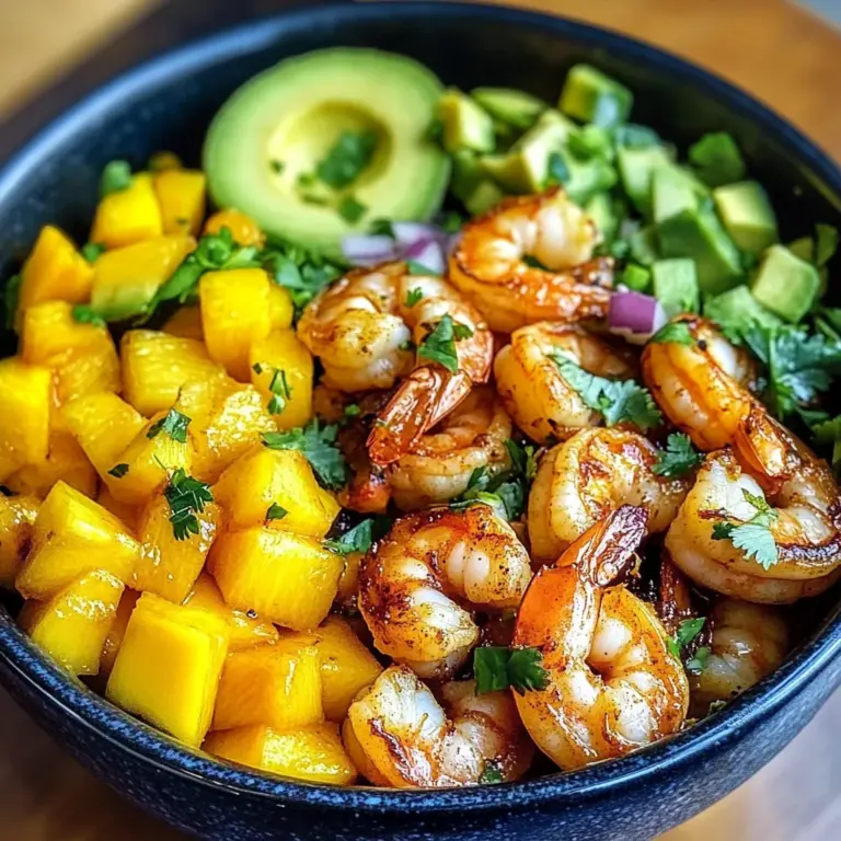 Shrimp Avocado Mango Bowls