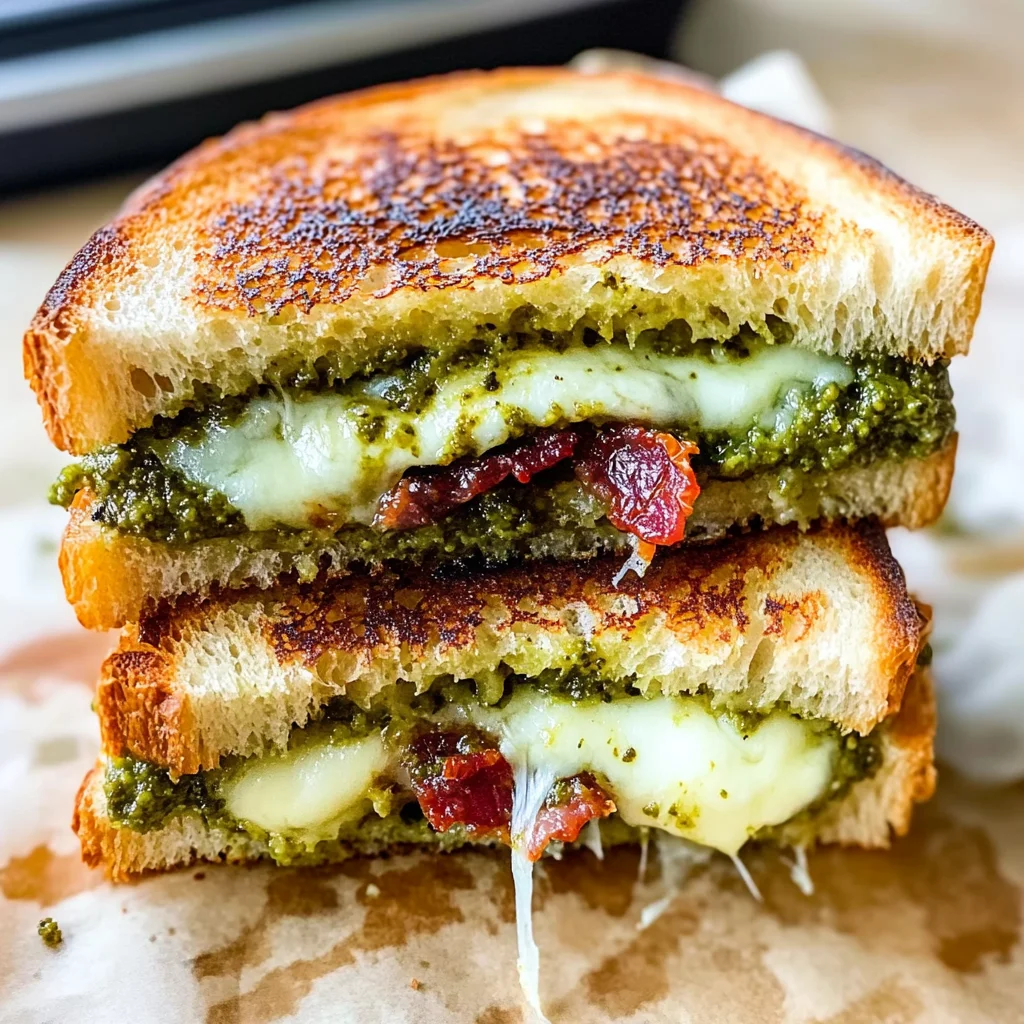 Sourdough Pesto Grilled Cheese