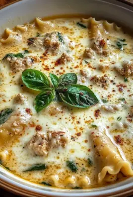 Alfredo Lasagna Soup