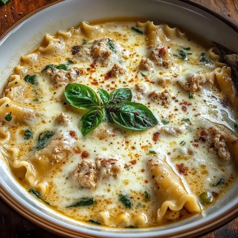 Alfredo Lasagna Soup