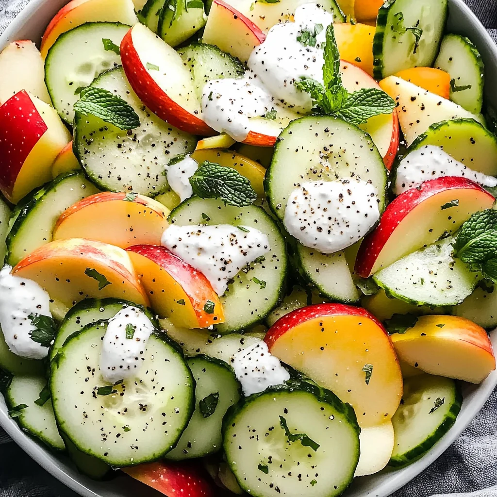 Apple Cucumber Salad With Creamy Yogurt Dressing Recipe