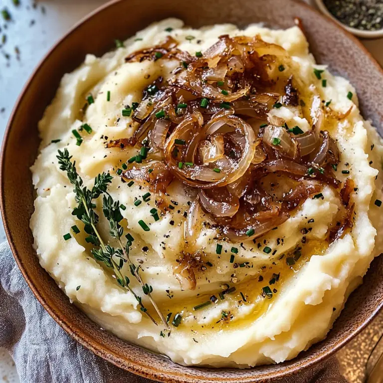Best Ever Caramelized Onion Mashed Potatoes