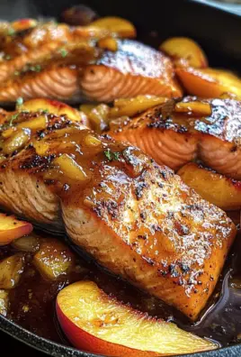 Bourbon Peach Roasted Salmon