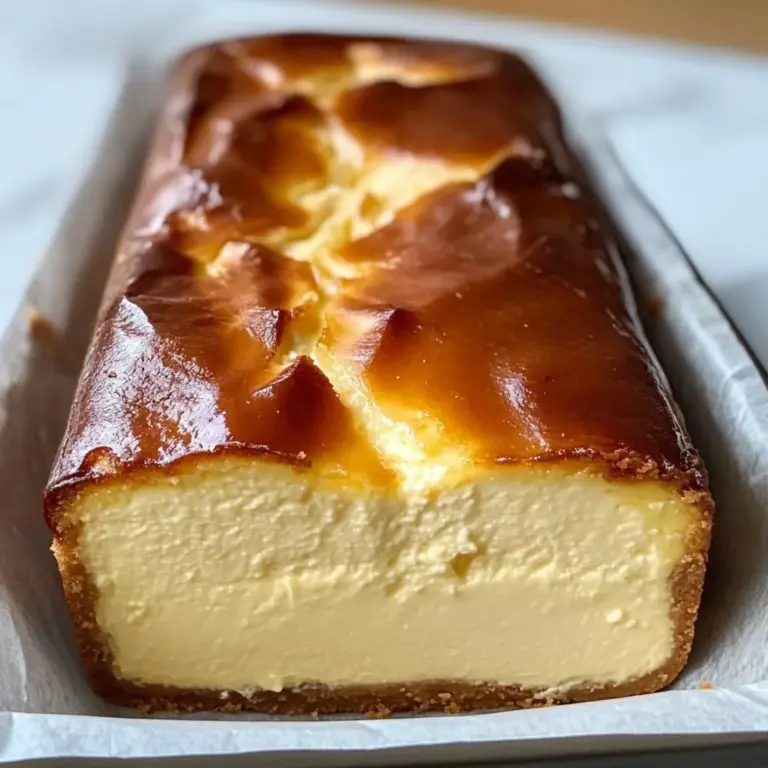 Burnt Basque Cheesecake in a Loaf Pan