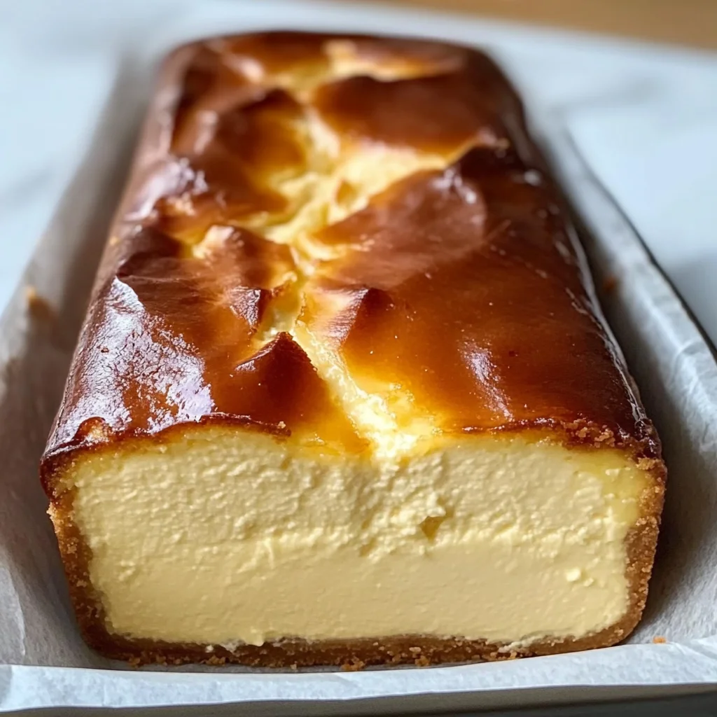 Burnt Basque Cheesecake in a Loaf Pan