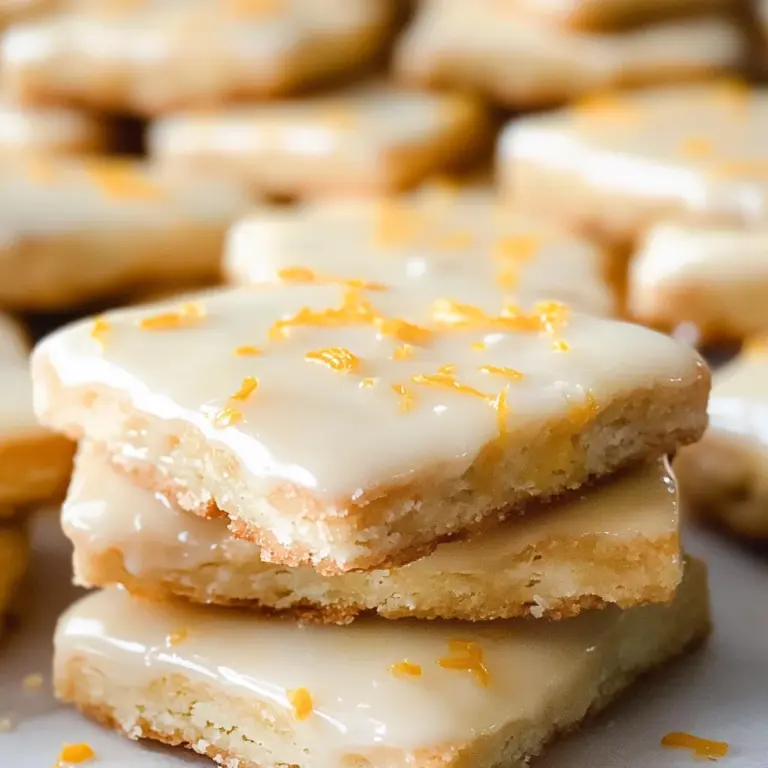 Cardamom Shortbread Cookies with Orange Glaze