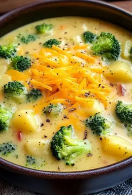 Cheddar Broccoli Potato Soup