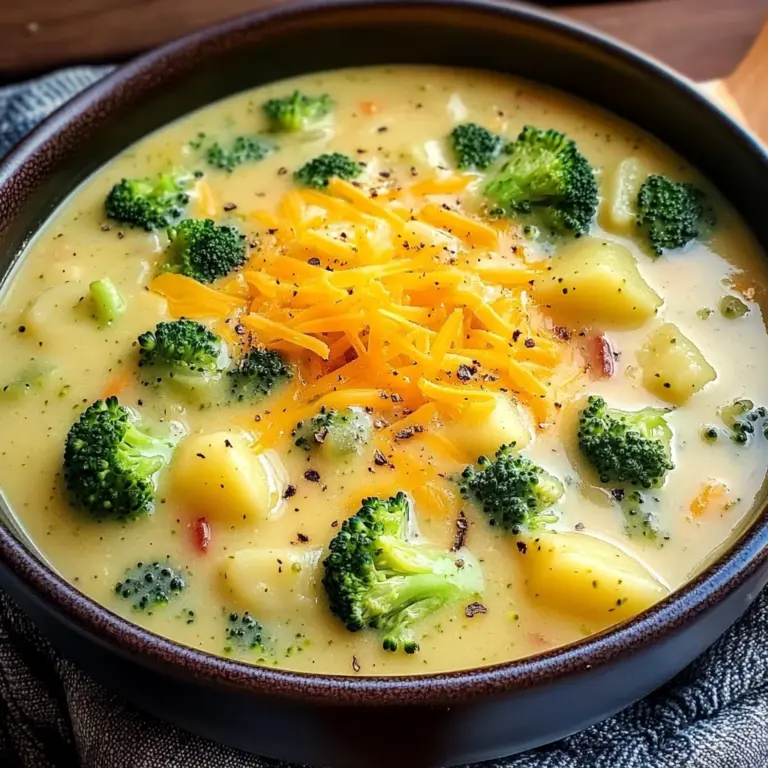 Cheddar Broccoli Potato Soup