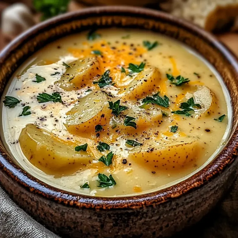 Cheddar Garlic Herb Potato Soup: Creamy Comfort in a Bowl