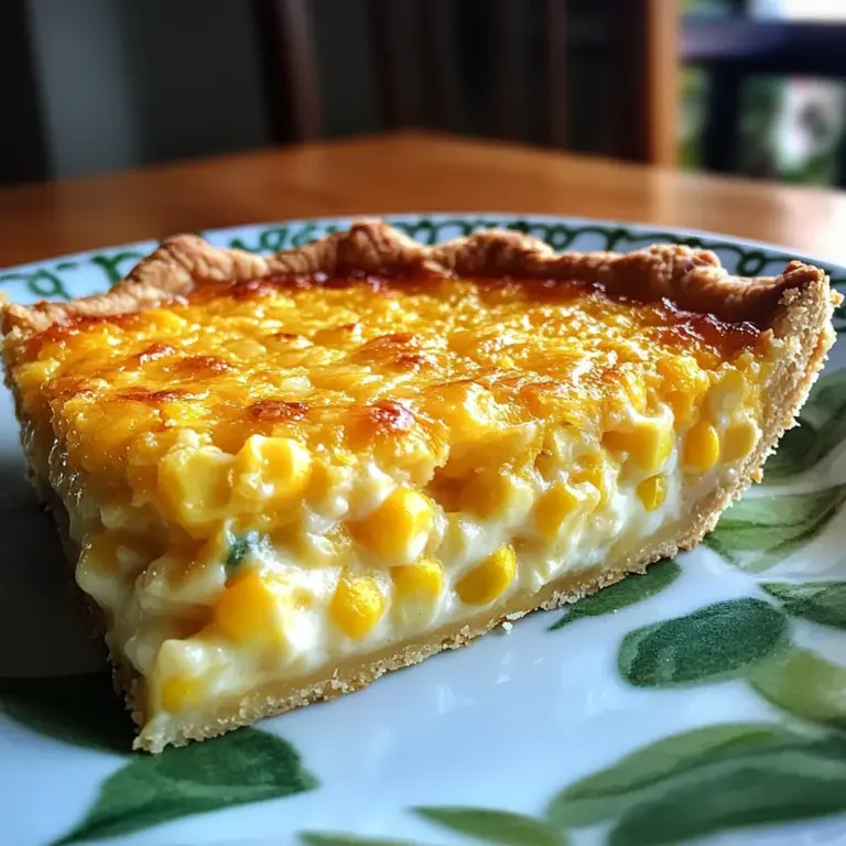 Cheddar Sweet Corn Pie