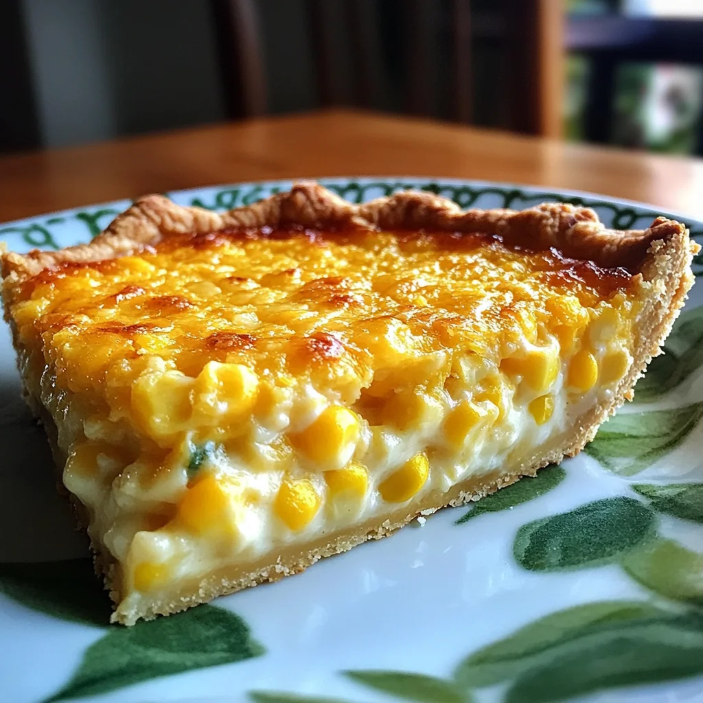 Cheddar Sweet Corn Pie