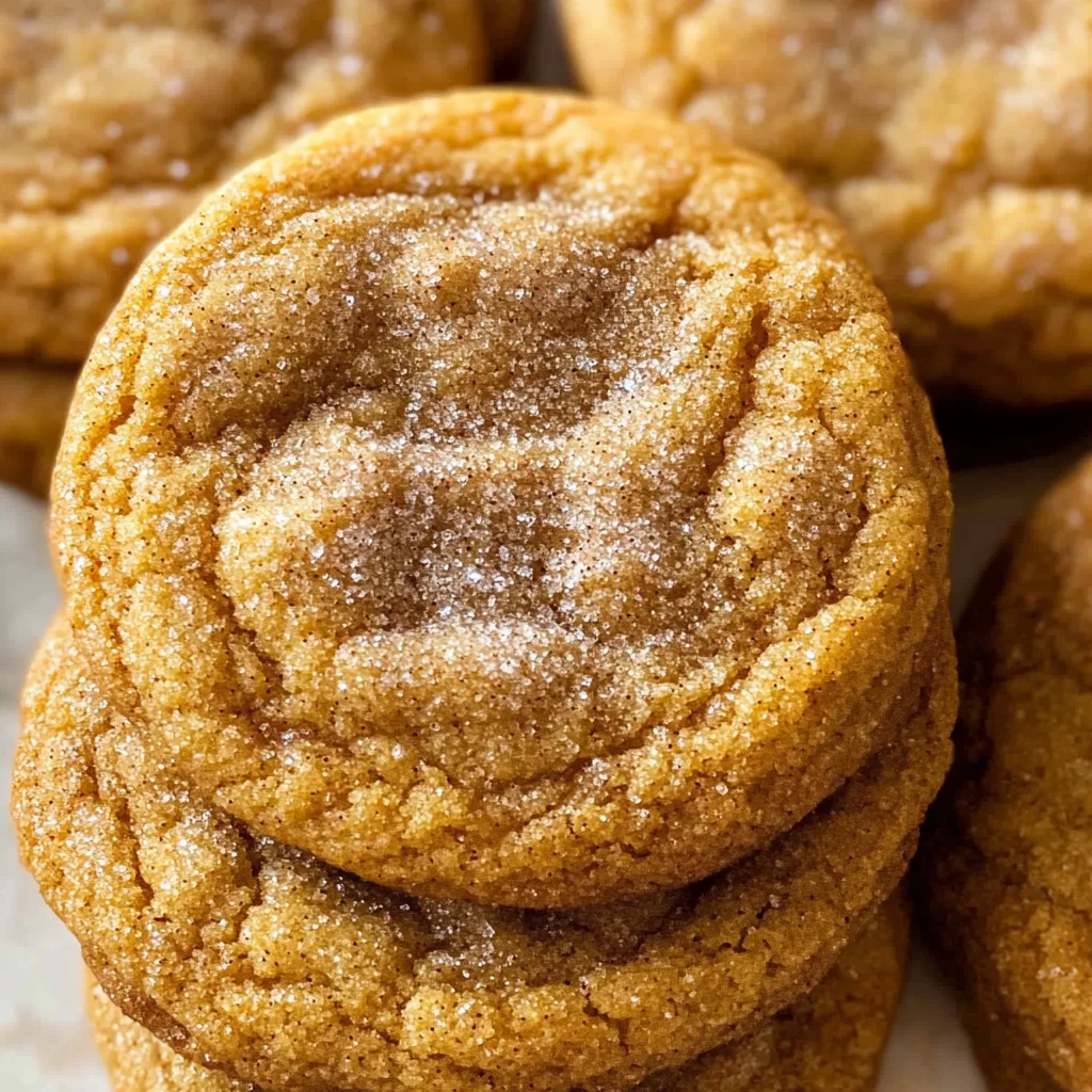 Chewy Pumpkin Snickerdoodle Cookies
