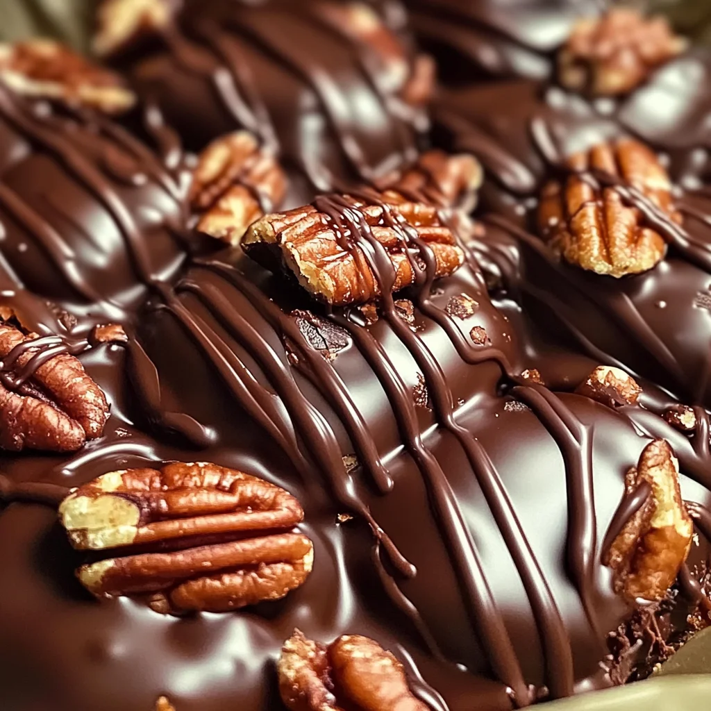 Chocolate Pecan Turtle Clusters