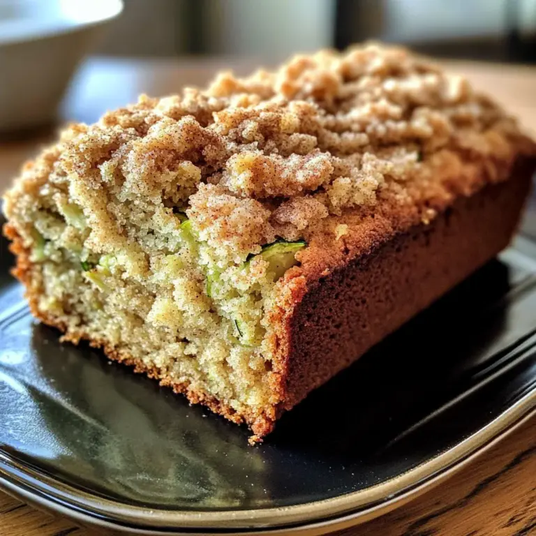 Cinnamon Streusel Topped Zucchini Bread Bakery Style: A Stunning Loaf