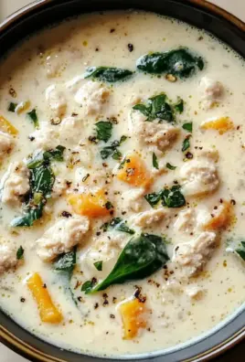 Creamy Italian Ground Chicken Soup