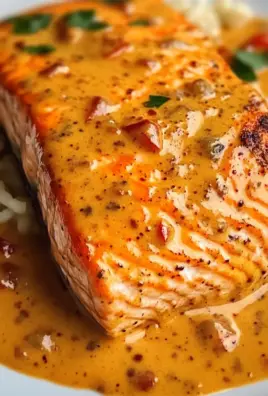 Creamy Roasted Red Pepper Salmon Recipe - Delicious & Easy