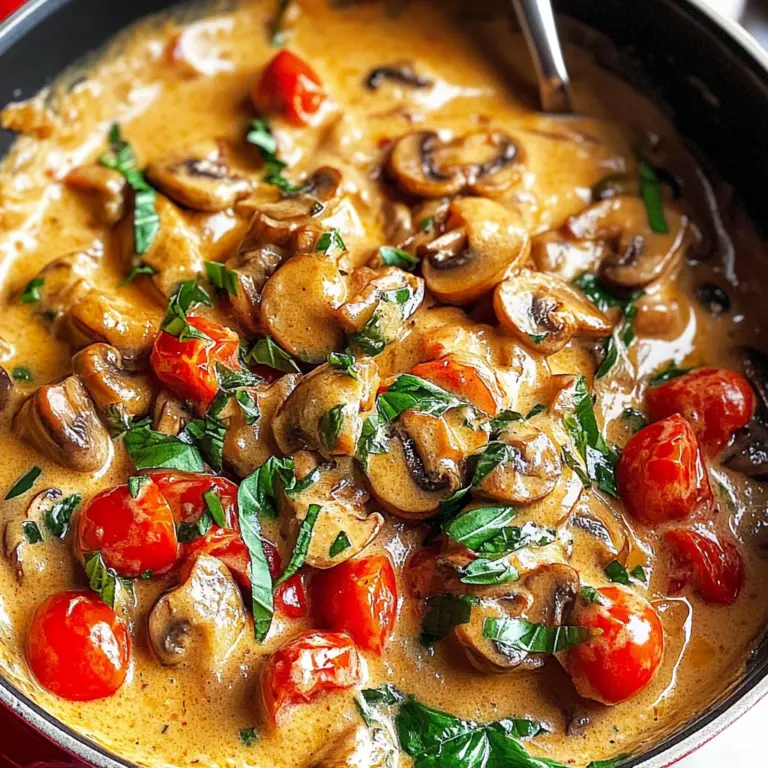Creamy Tuscan Marry Me Mushrooms