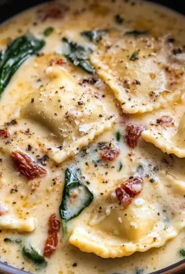 Creamy Tuscan Ravioli Soup : Comfort in Every Spoonful