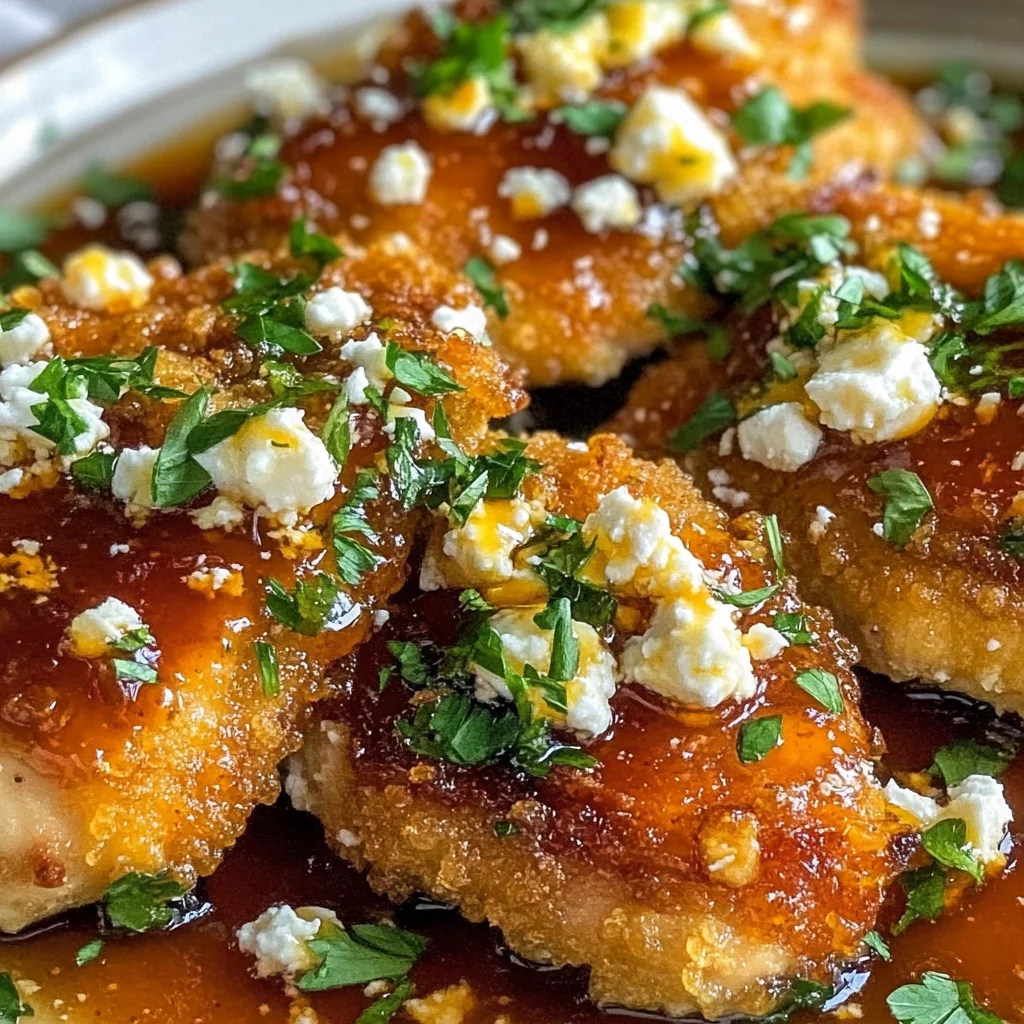 Crispy Hot Honey Feta Chicken
