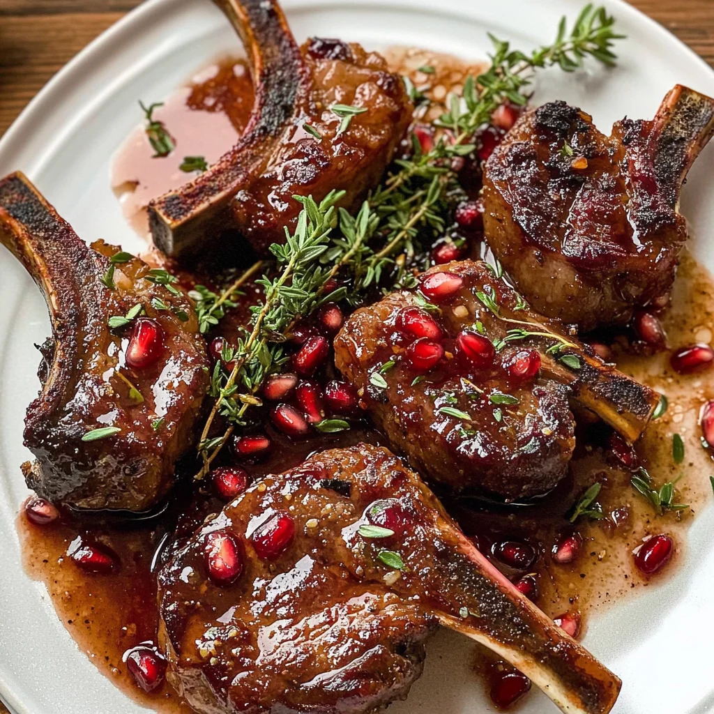 Fancy Pomegranate Lamb Chops