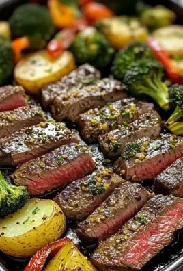 Garlic Butter Steak & Veggies Sheet Pan Recipe