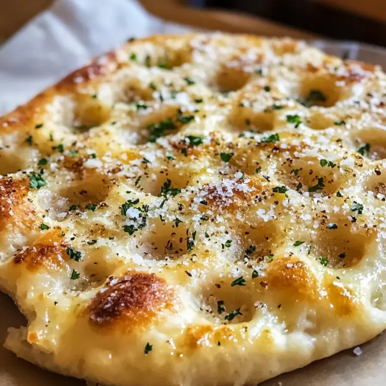 Garlic Parmesan Focaccia Bread : Savory & Easy