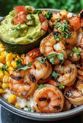 Grilled Shrimp Bowl with Avocado, Corn Salsa & Creamy Sauce Awaits You!