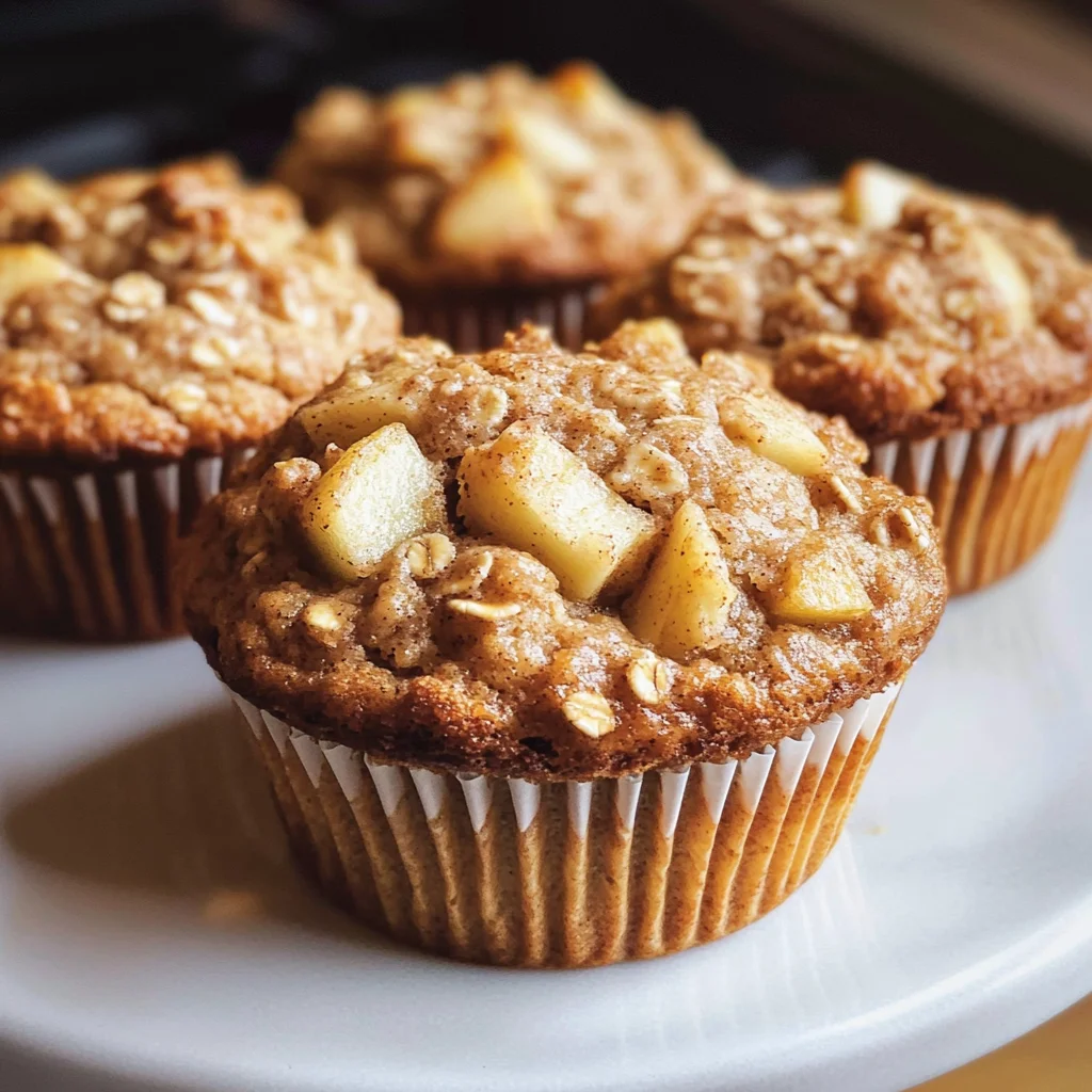 Healthy Apple Cinnamon Oat Muffins